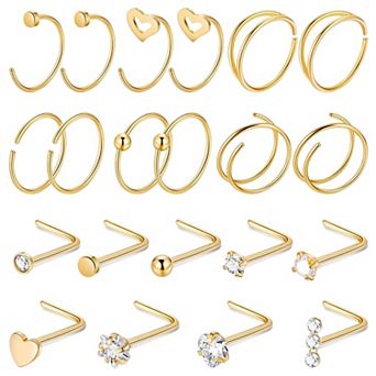 Stainless Steel Nose Jewelry Set