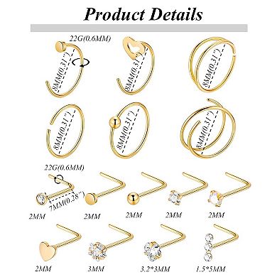 Stainless Steel Nose Jewelry Set