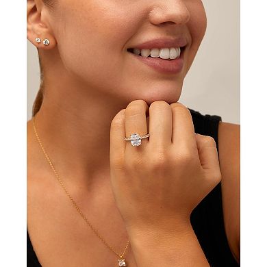 Oval Round CZ Wedding Band