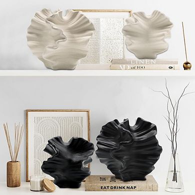 Ceramic Vase Set of 2 Decorative Vases for Flowers, Modern Boho