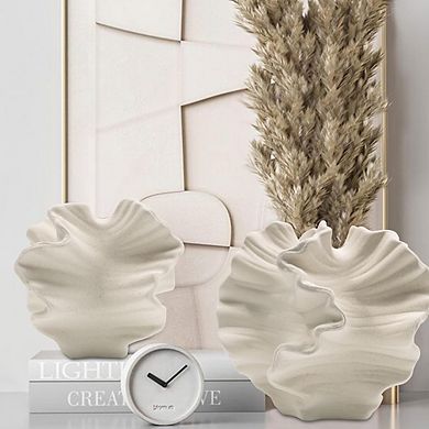 Ceramic Vase Set of 2 Decorative Vases for Flowers, Modern Boho