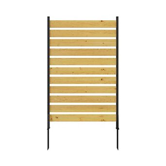 Wood Privacy Screen, Outdoor Privacy Wall for Pool Enclosure Trash Can Air Conditioner