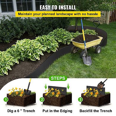 Landscape Edging, 10 inch Depth 150 ft Length, Flexible Bender Border for Landscaping Lawn Garden