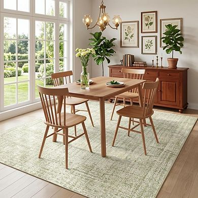 GlowSol Modern Solid Color Area Rug Low Pile Machine Washable Non Slip Soft Rug for Bedroom Kitchen