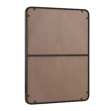 Black Rectangular Metal Frame Vanity Wall Mirror for Bathroom Living Room, 30x40 Inch