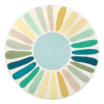 GlowSol Sunshine Area Rug for Kid's Room Machine Washable Non Slip Rug for Bedroom Playroom