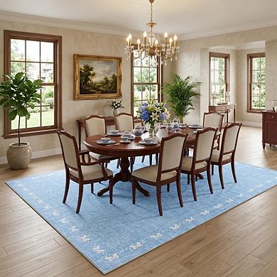 GlowSol Modern Solid Color Area Rug Machine Washable Non Slip Rug for Living Room Bedroom Dining