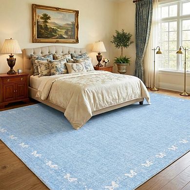 GlowSol Modern Solid Color Area Rug Machine Washable Non Slip Rug for Living Room Bedroom Dining
