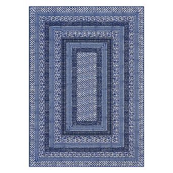 GlowSol Modern Geometric Machine Washable Low Pile Non Slip Area Rug for Bedroom Kitchen Dining Room