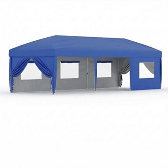 10x30FT Pop Up Canopy with Sidewalls, Outdoor Canopy Tent with SandBag & Carry Bag for Commercial