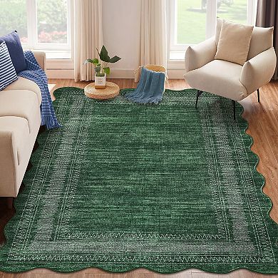 Modern Solid Color Low Pile Area Rug Non Slip Durable for Daily Use