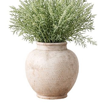 Ceramic Flower Vase, Rustic Farmhouse Decorative Vase for Home Decor