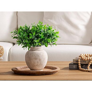 Ceramic Flower Vase, Rustic Farmhouse Decorative Vase for Home Decor