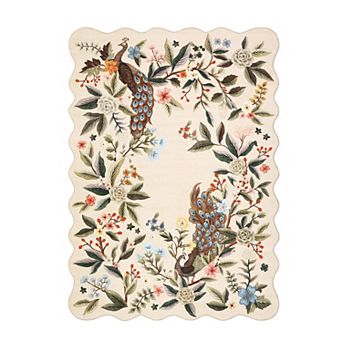 GlowSol Floral Printed Area Rug Non Slip Machine Washable Rug for Living Room Dining Room Kitchen