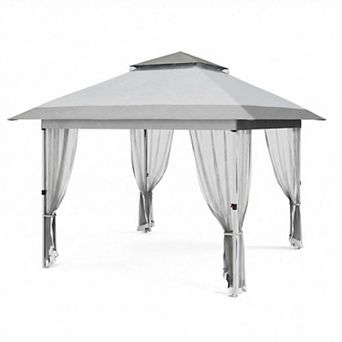 12X12 Ft Instant Pop-Up Gazebo - Modern Waterproof Canopy Tent with Mosquito Netting & Sidewalls