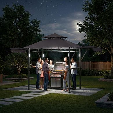 Durable Canopy Shelter for Outdoor Patio Grill Gazebo for Backyard BBQ, Resistant Construction