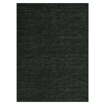 Modern Solid Color Textured Area Rug Machine Washable Low Pile Non Slip Mat for Living Room Bedroom