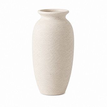 Ceramic Flower Vase, Large Rustic Farmhouse Decorative Pampas Vase