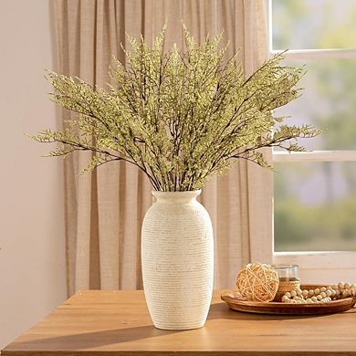 Ceramic Flower Vase, Large Rustic Farmhouse Decorative Pampas Vase