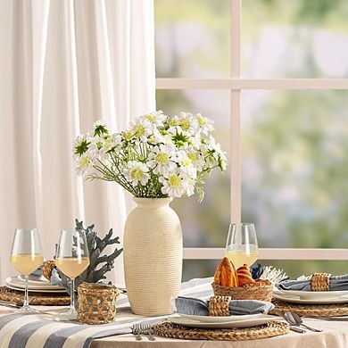 Ceramic Flower Vase, Large Rustic Farmhouse Decorative Pampas Vase
