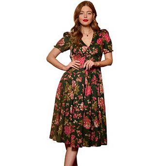 Joe Browns Women's Plus Size A-Line Button Front Midi Dress