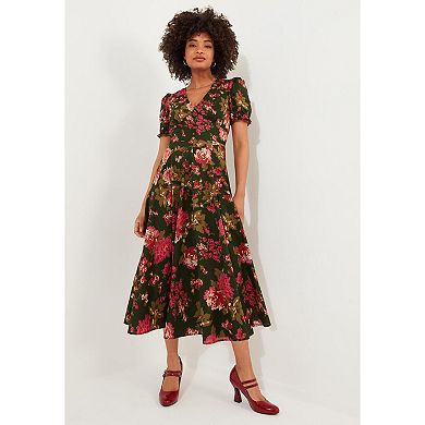 Joe Browns Women's Plus Size A-Line Button Front Midi Dress