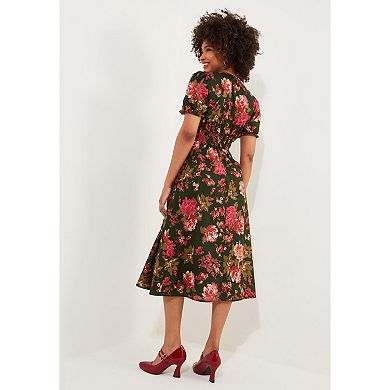 Joe Browns Women's Plus Size A-Line Button Front Midi Dress