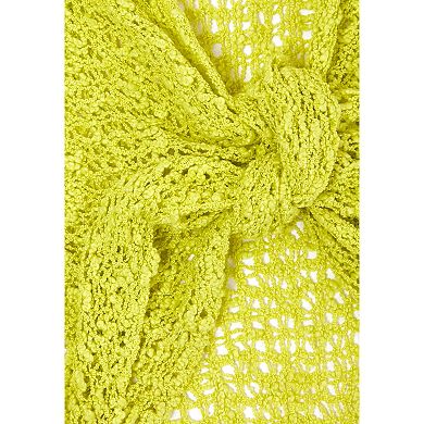 Joe Browns Women's Plus Size Popcorn Knit Tie Front Shrug