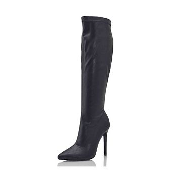 GIOVANNI Sleek Pointed Toe Stiletto Heel Knee High Boots