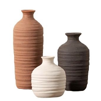 Ceramic Vase Set of 3 Decorative Vases for Pampas Grass, Durable
