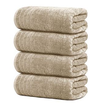 Pack Of 4 Extra Large Bath Towels 30x60 in Cotton Light Weight Quick Dry Super Soft Absorbent