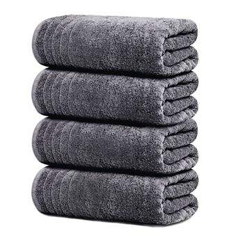 Pack Of 4 Extra Large Bath Towels 30x60 in Cotton Light Weight Quick Dry Super Soft Absorbent