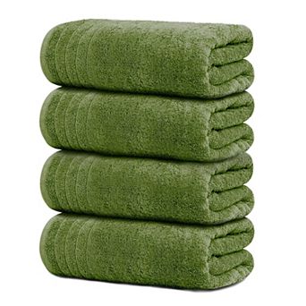 Pack Of 4 Extra Large Bath Towels 30x60 in Cotton Light Weight Quick Dry Super Soft Absorbent