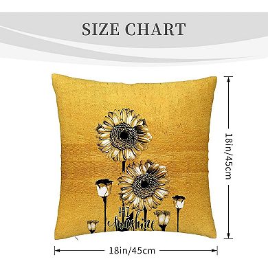 Pillow Covers,Black and Gold Throw Pillow Cases Set of 4 Decorative Summer Pillowcases for Sofa