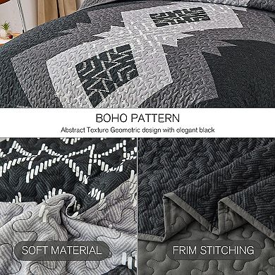 Boho Style Bedspread Three-Piece Set, Suitable for All Seasons