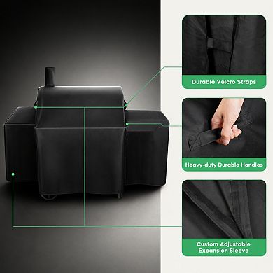 Heavy-duty 600d Grill Cover Waterproof FadeStop Windproof Snug Fit