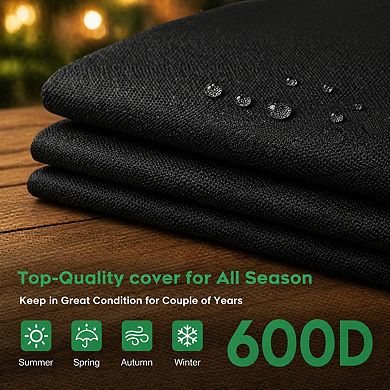 Heavy-duty 600d Grill Cover Waterproof FadeStop Windproof Snug Fit