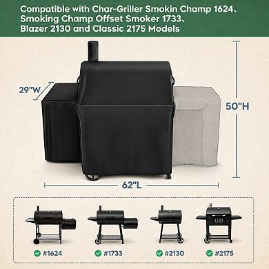 Heavy-duty 600d Grill Cover Waterproof FadeStop Windproof Snug Fit