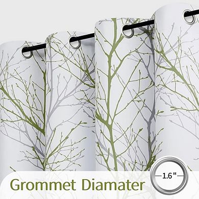 Blackout Curtains 2 Panels, Thermal Insulated, Printed Room Darkening Drapes