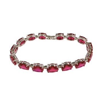 Belinda Jewelz Sterling Silver Large Birthstone Tennis Bracelet