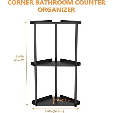 3-Tier Corner Counter Organizer Shelf, Bathroom & Vanity Storage