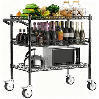 3 tier Heavy Duty Rolling Cart for Kitchen & Garage