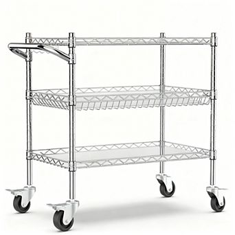 3 tier Heavy Duty Rolling Cart for Kitchen & Garage