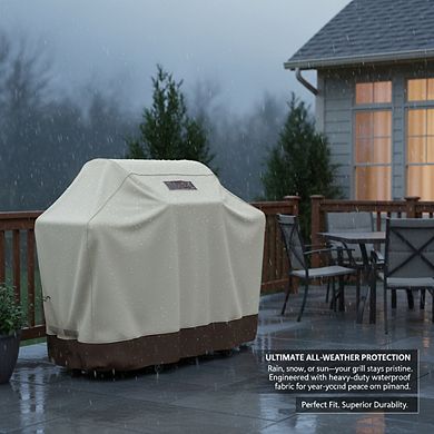 Gas Grill Cover Weather Resistant Anti-UV Waterproof Secure Straps Outdoor Medium