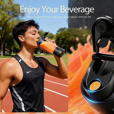 3-in-1 Portable Blender, 24oz Cordless, USB-C Rechargeable, Self-Cleaning, BPA-Free