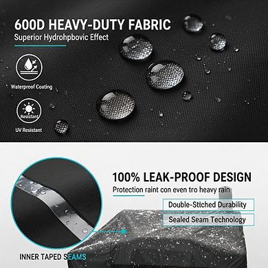 Heavy Duty Waterproof 600D Offset Grill Cover for Smokers
