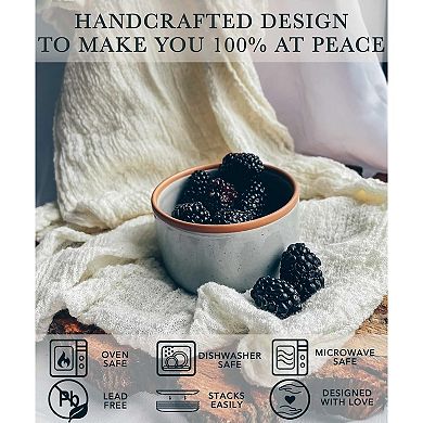 6oz Ceramic Ramekins, Set of 6 - Oven Safe Baking Dishes for Pudding, Creme Brulee, Souffle, Dip