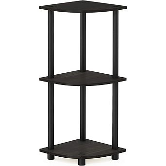3 tier Corner Bookshelf, Open Shelves for Storage & Organization