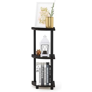3-Tier Corner Bookshelf, Open Shelves for Storage & Organization