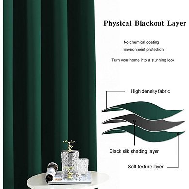 Blackout Curtains, Thermal Insulated Grommet Window Drapes
